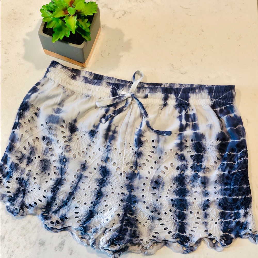 Topspot High waisted Tie Dye Lace Shorts
